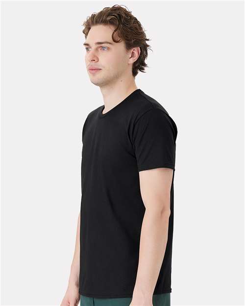 Hanes 498PT Unisex Perfect-T DTG T-Shirt - Black - model side