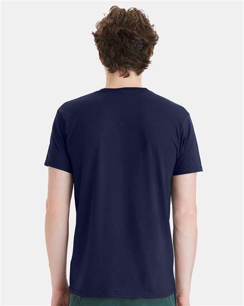 Hanes 498PT Unisex Perfect-T DTG T-Shirt - Navy - model back