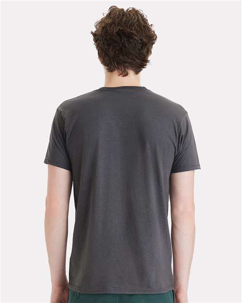 Hanes 498PT Unisex Perfect-T DTG T-Shirt - Smoke Grey - model back