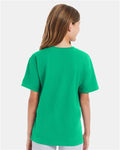 Hanes 498Y Youth Perfect-T T-Shirt - Kelly Green - model back