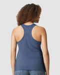 Gildan 64220LCVC Women's Softstyle CVC Racerback Tank Top - Navy Mist - model back