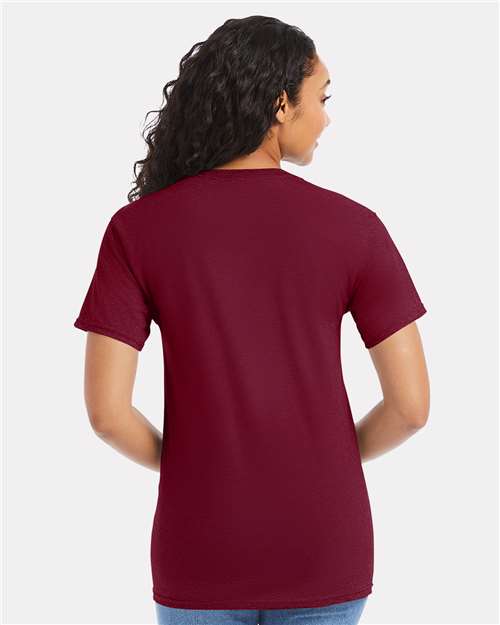 Hanes 5280 Essential-T T-Shirt - Athletic Cardinal - model back