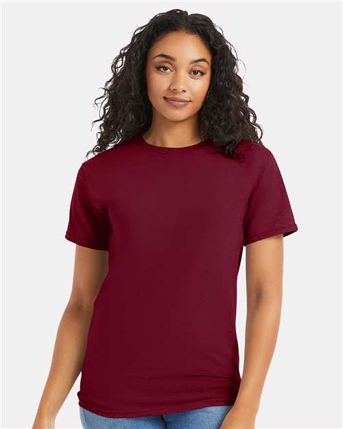 Hanes 5280 Essential-T T-Shirt - Athletic Cardinal - model front