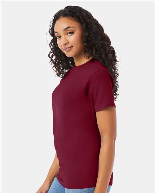 Hanes 5280 Essential-T T-Shirt - Athletic Cardinal - model side