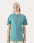 American Apparel 5389 Unisex Sueded Cloud Jersey Tee - Sueded Arctic - model front