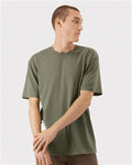 American Apparel 5389 Unisex Sueded Cloud Jersey Tee - Sueded Lieutenant - model front