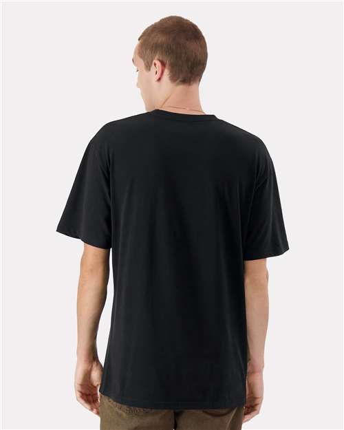 American Apparel 5389 Unisex Sueded Cloud Jersey Tee - Sueded Black - model back
