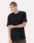 American Apparel 5389 Unisex Sueded Cloud Jersey Tee - Sueded Black - model front