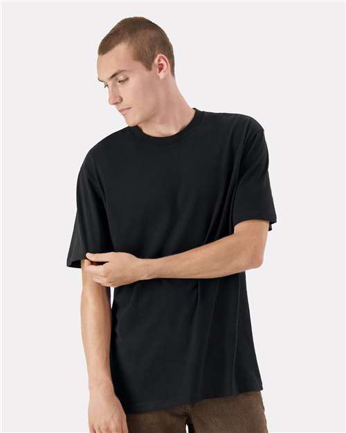American Apparel 5389 Unisex Sueded Cloud Jersey Tee - Sueded Black - model front