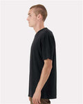 American Apparel 5389 Unisex Sueded Cloud Jersey Tee - Sueded Black - model side