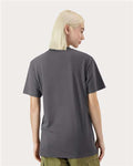 American Apparel 5389 Unisex Sueded Cloud Jersey Tee - Sueded Asphalt - model back