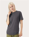 American Apparel 5389 Unisex Sueded Cloud Jersey Tee - Sueded Asphalt - model front