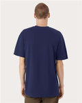 American Apparel 5389 Unisex Sueded Cloud Jersey Tee - Sueded Navy - model back