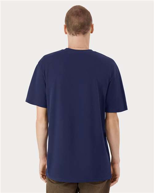 American Apparel 5389 Unisex Sueded Cloud Jersey Tee - Sueded Navy - model back