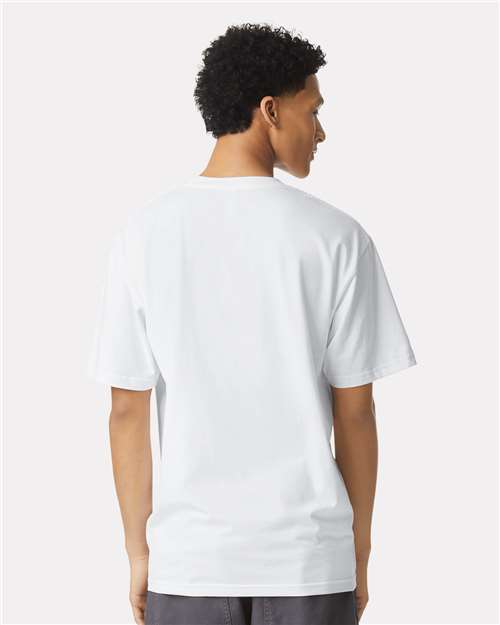 American Apparel 5389 Unisex Sueded Cloud Jersey Tee - Sueded White - model back