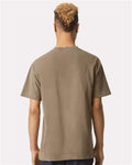 American Apparel 1301GD Unisex Garment-Dyed Heavyweight Cotton Tee - Faded Brown - model back