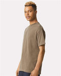 American Apparel 1301GD Unisex Garment-Dyed Heavyweight Cotton Tee - Faded Brown - model side