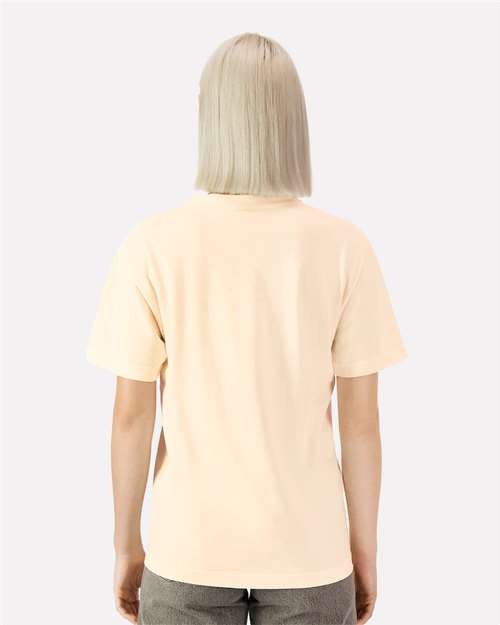 American Apparel 1301GD Unisex Garment-Dyed Heavyweight Cotton Tee - Faded Cream - model back