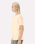 American Apparel 1301GD Unisex Garment-Dyed Heavyweight Cotton Tee - Faded Cream - model side