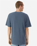 American Apparel 1301GD Unisex Garment-Dyed Heavyweight Cotton Tee - Faded Navy - model back