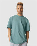 American Apparel 1PQ Unisex Pique Mockneck Tee - Arctic - model front