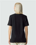 American Apparel 1PQ Unisex Pique Mockneck Tee - Black - model back