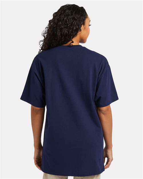 Hanes 5280T Unisex Essential-T Tall T-Shirt - Athletic Navy - model back