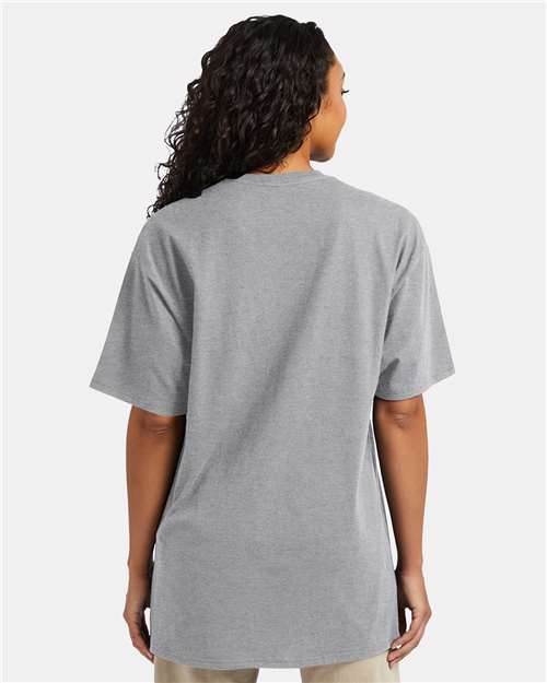 Hanes 5280T Unisex Essential-T Tall T-Shirt - Light Steel - model back