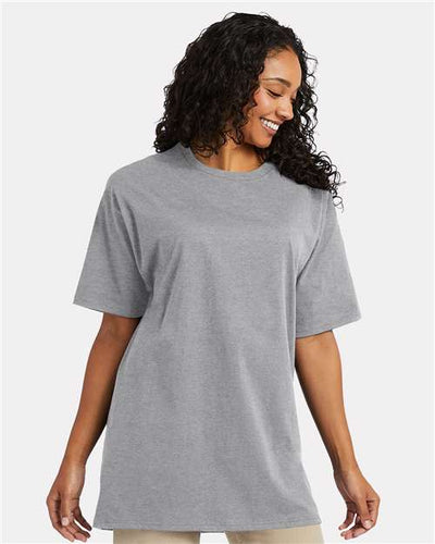 Hanes 5280T Unisex Essential-T Tall T-Shirt - Light Steel - model front