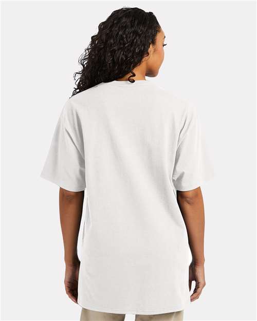 Hanes 5280T Unisex Essential-T Tall T-Shirt - White - model back