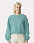 American Apparel RF494 Women's ReFlex Fleece Crewneck Sweatshirt - Arctic - model front