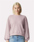American Apparel RF494 Women's ReFlex Fleece Crewneck Sweatshirt - Blush - model front