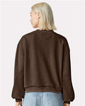American Apparel RF494 Women's ReFlex Fleece Crewneck Sweatshirt - Brown - model back