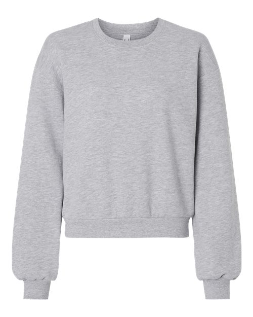 American Apparel RF494 Women's ReFlex Fleece Crewneck Sweatshirt - Heather Grey - front