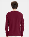 Hanes 5286 Essential-T Long Sleeve T-Shirt - Athletic Cardinal - model back