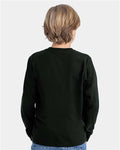 Next Level 3311 Youth Cotton Long Sleeve T-Shirt - Black - model back