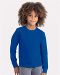 Next Level 3311 Youth Cotton Long Sleeve T-Shirt - Royal - model front