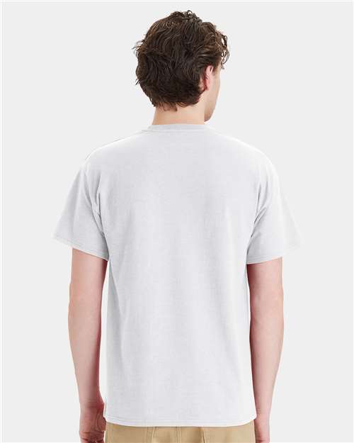 Hanes 5290P Essential-T Pocket T-Shirt - Ash - model back