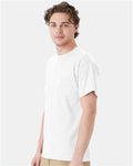 Hanes 5290P Essential-T Pocket T-Shirt - White - model side
