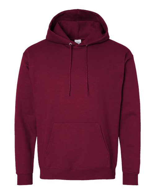 Hanes P170 EcoSmart Hooded Sweatshirt - Athletic Cardinal - flat front