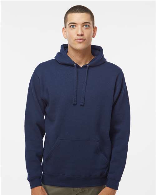J. America 8824 Men's Premium Hooded Sweatshirt - True Navy - model front
