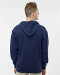 J. America 8830 Men's Sport Lace Hooded Sweatshirt - True Navy - model back