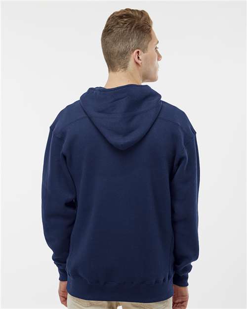 J. America 8830 Men's Sport Lace Hooded Sweatshirt - True Navy - model back