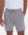 Next Level 9903 Unisex Fleece Sweat Shorts - Heather Grey - model front