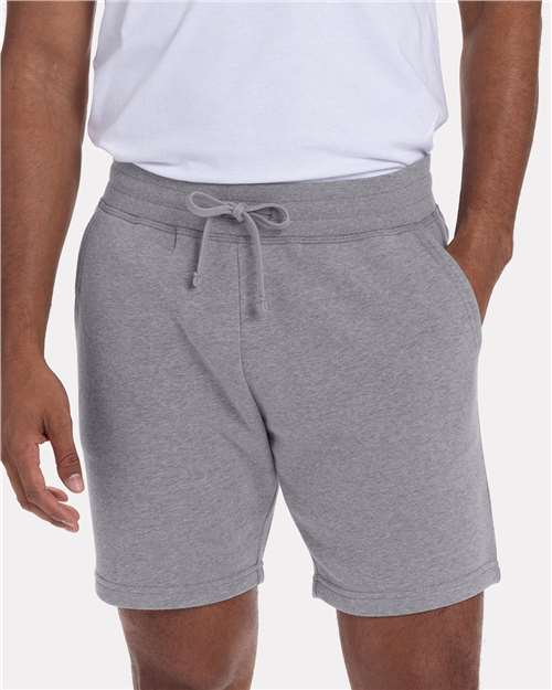 Next Level 9903 Unisex Fleece Sweat Shorts - Heather Grey - model front