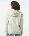 J America 8871 Triblend Fleece Hooded Sweatshirt - Floral Triblend - model back