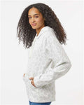J America 8871 Triblend Fleece Hooded Sweatshirt - Snow Leopard Triblend - model side