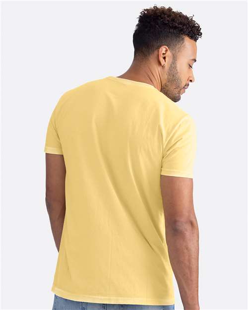 Next Level 3600SW Unisex Soft Wash T-Shirt - Washed Banana Cream - model back