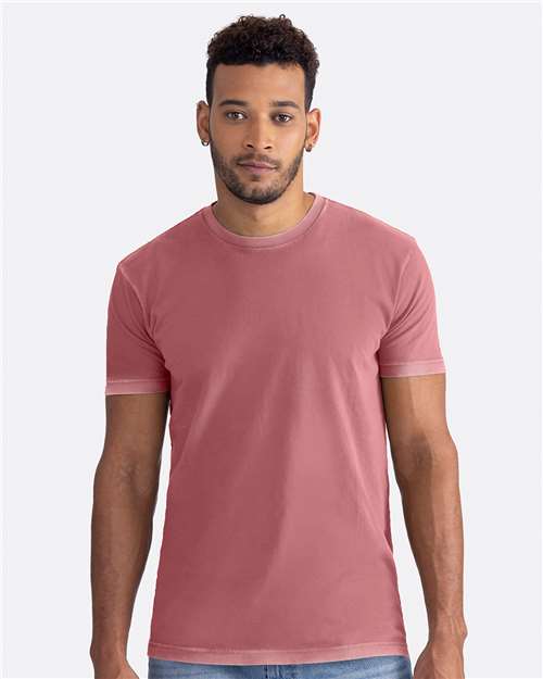 Next Level 3600SW Unisex Soft Wash T-Shirt - Washed Mauve - model front