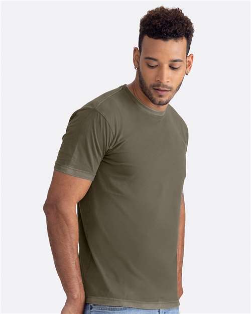Next Level 3600SW Unisex Soft Wash T-Shirt - Washed Military Green - model side